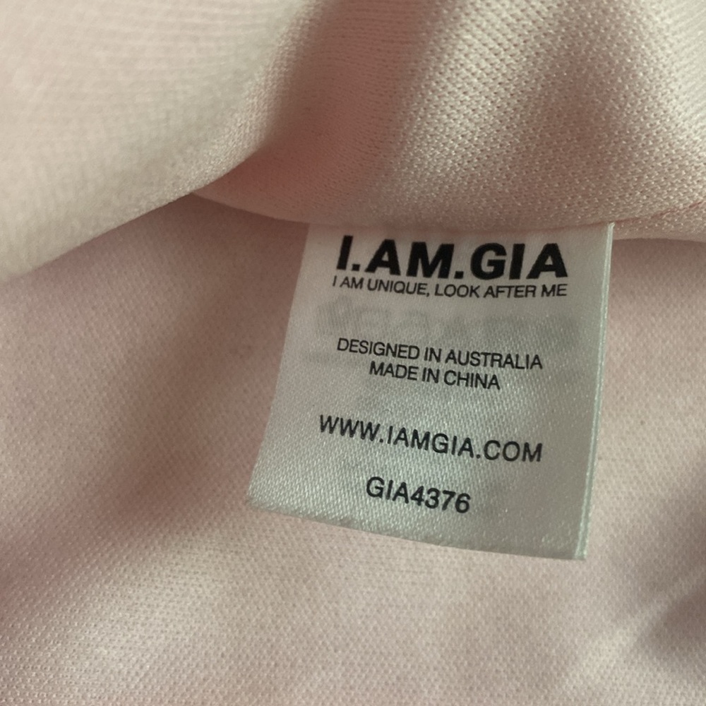 I.AM.GIA Naomi Corset Blush Pastel Pink Crop Top Bustier Bow Ruffle Trim Top S - Picture 10 of 10